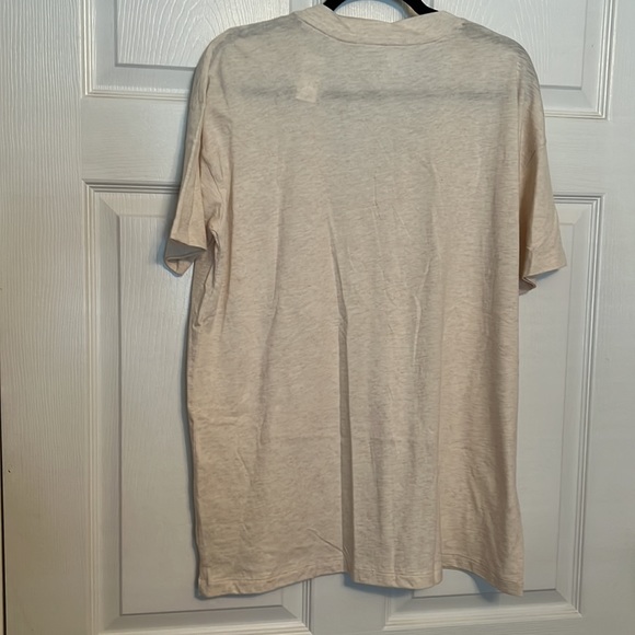 Aerie Size M 100% Cotton T-Shirt Beige Short Sleeves  Machine Wash Cold, Dry Low - Picture 4 of 11